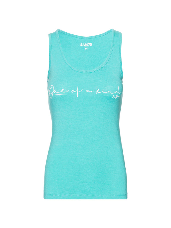 Sam 73 Tirkizna ženska majica s natpisom SAM 73