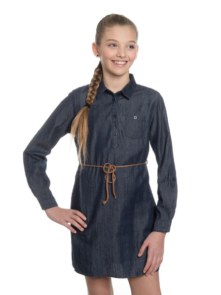 Sam 73 Tamno plave djevojačke košuljaste haljine SAM 73