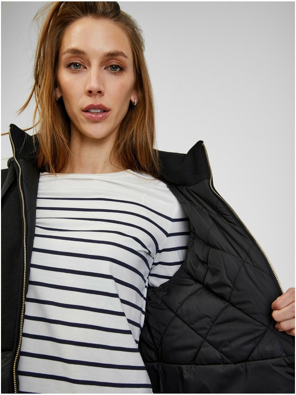 Orsay Crni ženski prošiveni kaput ORSAY Selina