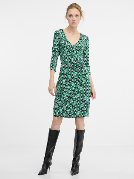 Orsay Zelena ženska haljina do koljena ORSAY