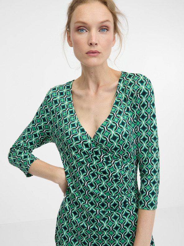 Orsay Zelena ženska haljina do koljena ORSAY