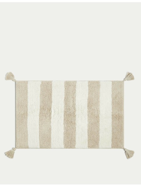 Marks & Spencer Prugasta prostirka za kupanje od čistog pamuka Marks & Spencer bež boje
