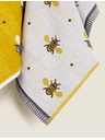 Marks & Spencer Set od 2 ručnika od čiste pamučne tkanine sotiskom pčela Marks & Spencer žuta