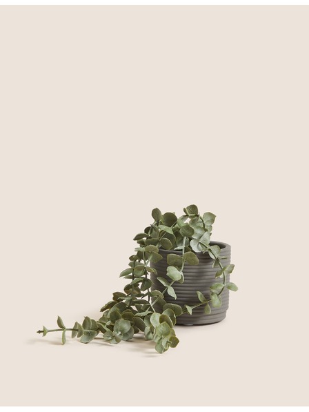 Marks & Spencer Umjetni viseći svijećnjak u betonskoj posudi Marks & Spencer zelena