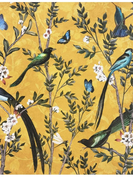 Marks & Spencer Baršunasti jastuk s pticama Marks & Spencer žuta