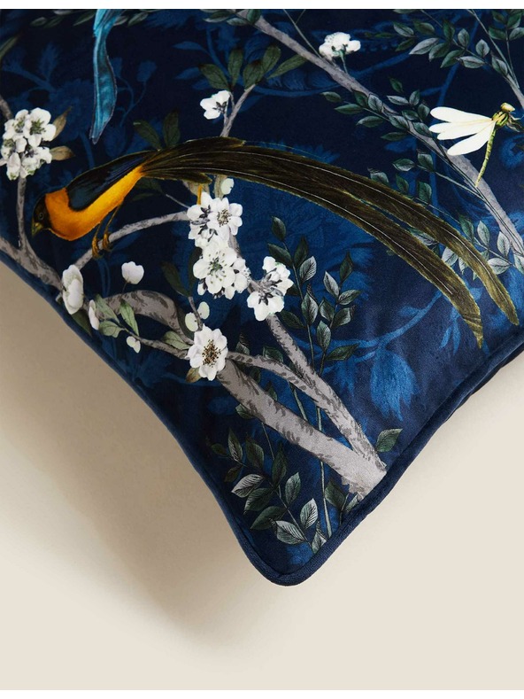 Marks & Spencer Baršunasti jastuk s pticama Marks & Spencer mornarsko plava
