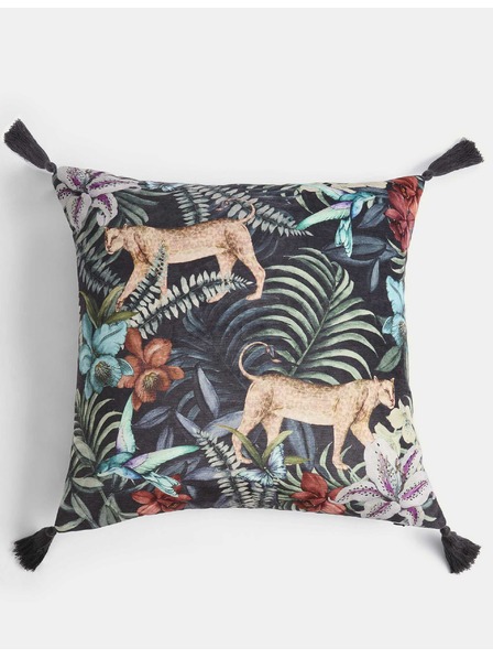 Marks & Spencer Marks & Spencer tamnoplavi jastučić od šenile s uzorkom leoparda