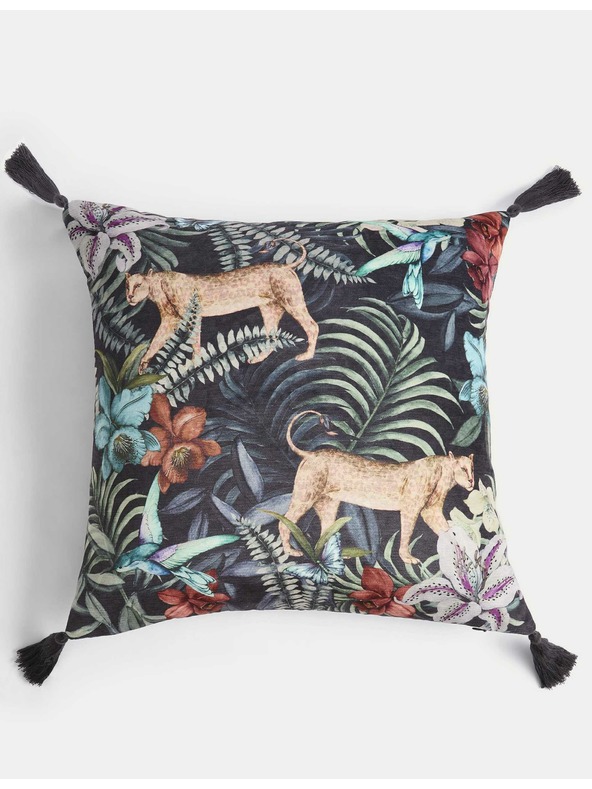 Marks & Spencer Marks & Spencer tamnoplavi jastučić od šenile s uzorkom leoparda