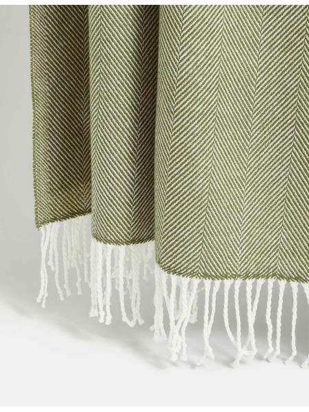 Marks & Spencer Marks & Spencer riblja kost Throw Green