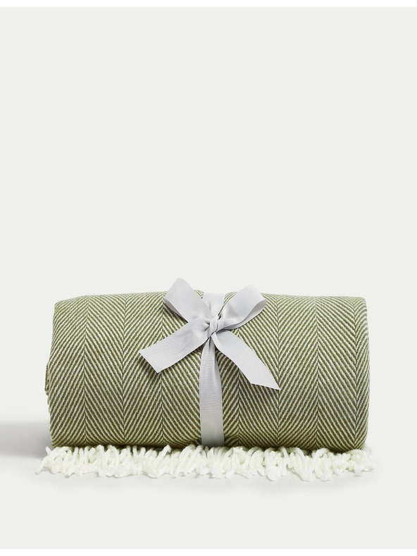 Marks & Spencer Marks & Spencer riblja kost Throw Green