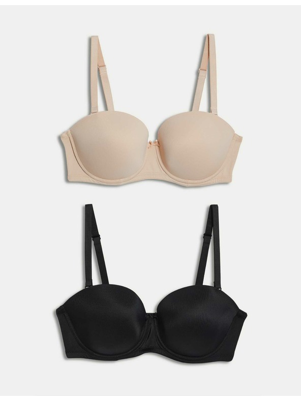 Marks & Spencer Podstavljeni grudnjak, više načina nošenja, veličina A-E, 2 kom Marks & Spencer crni