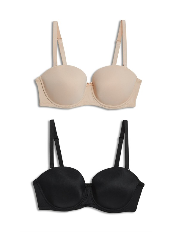 Marks & Spencer Podstavljeni grudnjak, više načina nošenja, veličina A-E, 2 kom Marks & Spencer crni