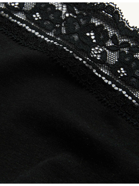 Marks & Spencer Visoko izrezane gaćice od pamuka i likre, 5 pakiranja Marks & Spencer crne