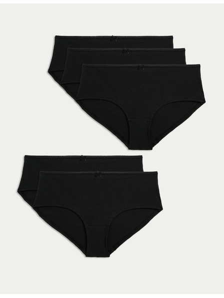 Marks & Spencer Marks & Spencer Low Cut Cotton Lycra® 5 kratkih hlača u crnoj boji