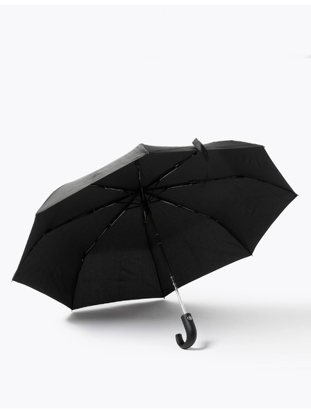 Marks & Spencer Marks & Spencer Windtech™ kišobran od crnog recikliranog poliestera sa zakrivljenom ručkom