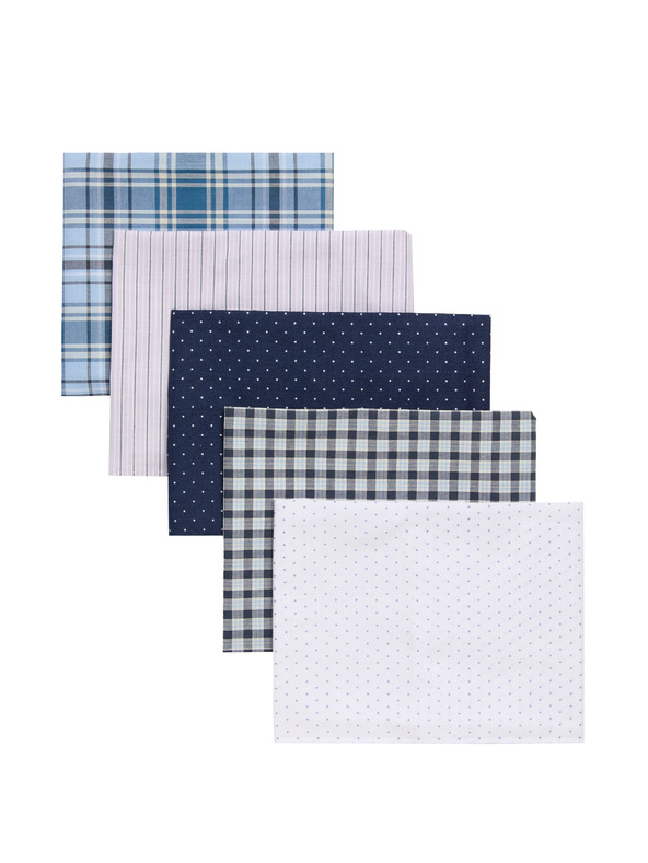 Marks & Spencer Šarane rupčići od čiste pamučne tkanine, 5 kom u pakiranju Marks & Spencer plava