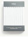 Marks & Spencer 10 komada antibakterijskih rupčića od čistog pamuka sa Sanitized Finish® tretmanom Marks & Spencer bijeli