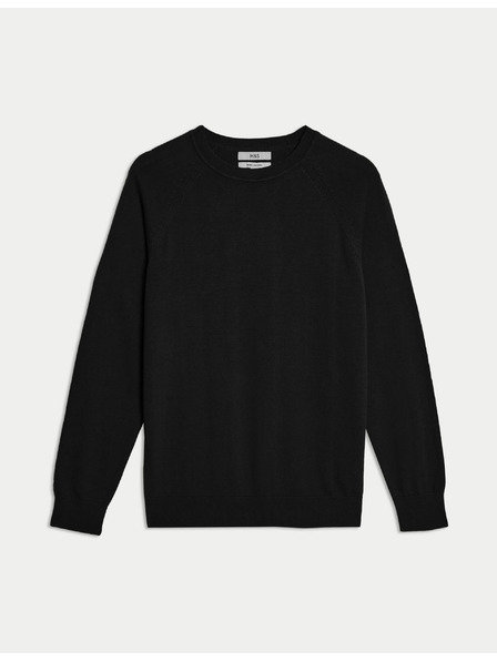 Marks & Spencer Džemper od čistog pamuka, s ovratnikom Marks & Spencer crna