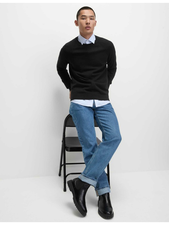 Marks & Spencer Džemper od čistog pamuka, s ovratnikom Marks & Spencer crna