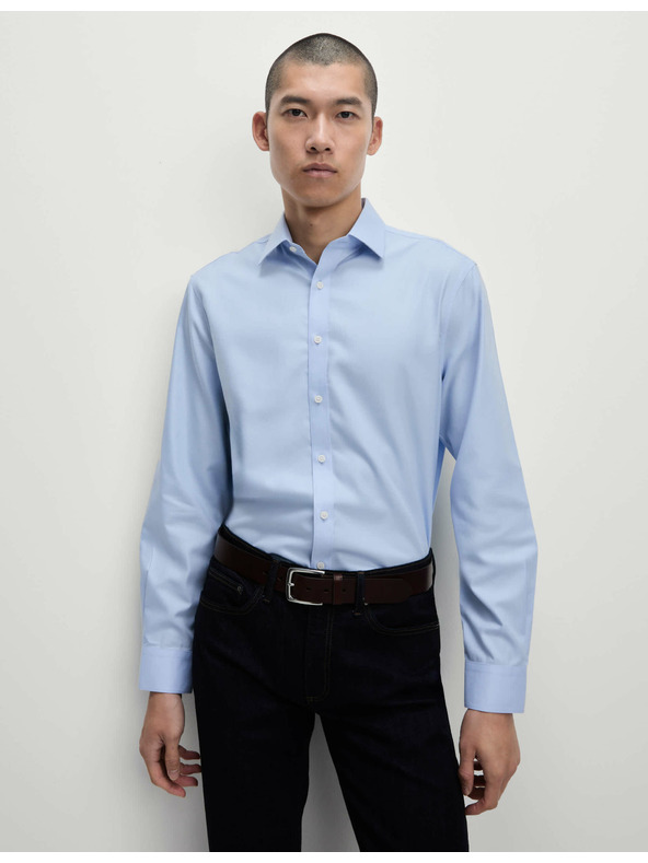 Marks & Spencer Pamučna košulja klasičnog kroja s nepotrebnim glačanjem Marks & Spencer plava