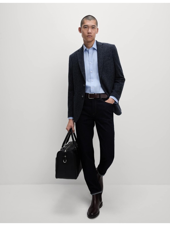 Marks & Spencer Pamučna košulja klasičnog kroja s nepotrebnim glačanjem Marks & Spencer plava