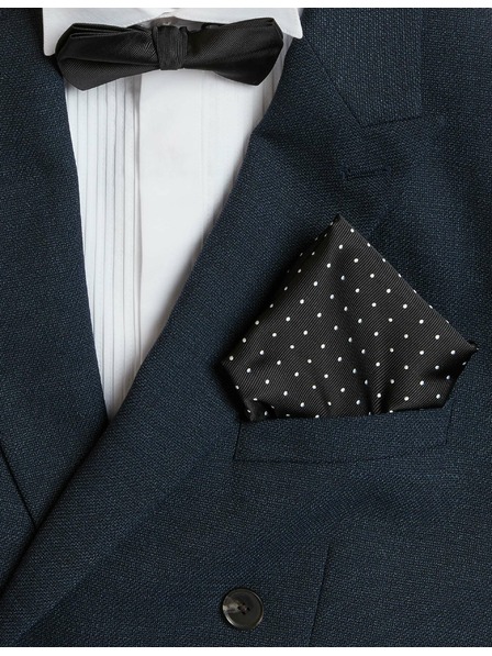 Marks & Spencer Set od puntikaste kravate i maramice Marks & Spencer crna