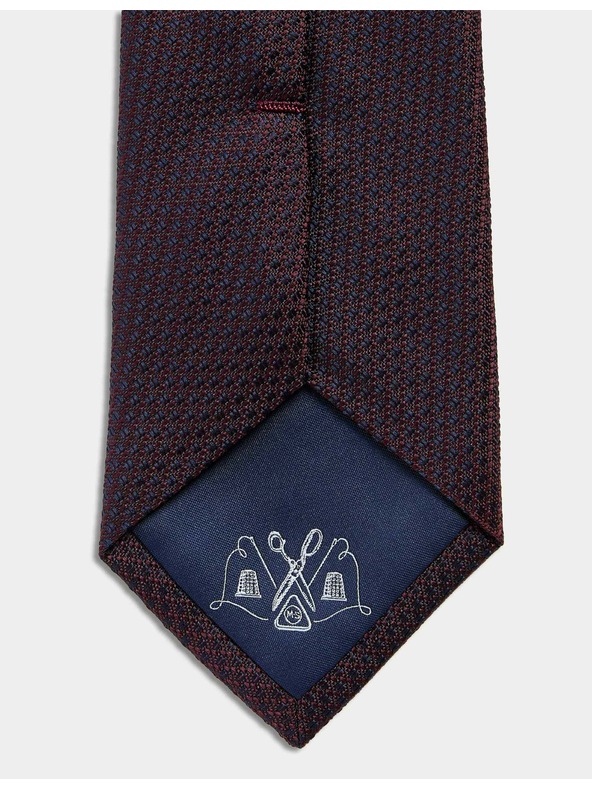 Marks & Spencer Svilena kravata s teksturom, 100% svila Marks & Spencer crvena