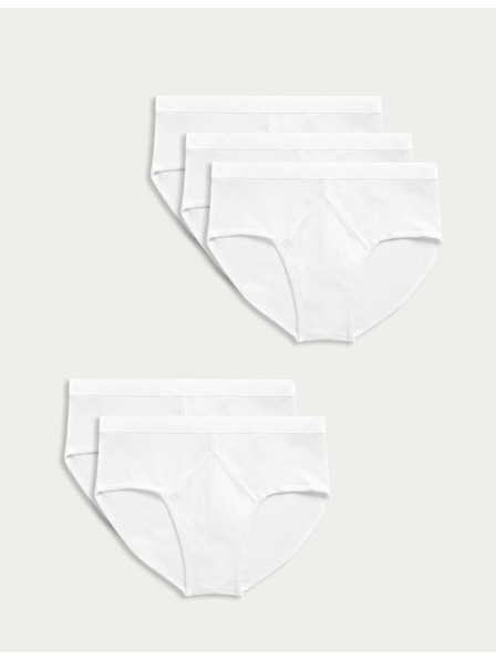 Marks & Spencer Pamučne slip gaćice, 5 kom Marks & Spencer bijela
