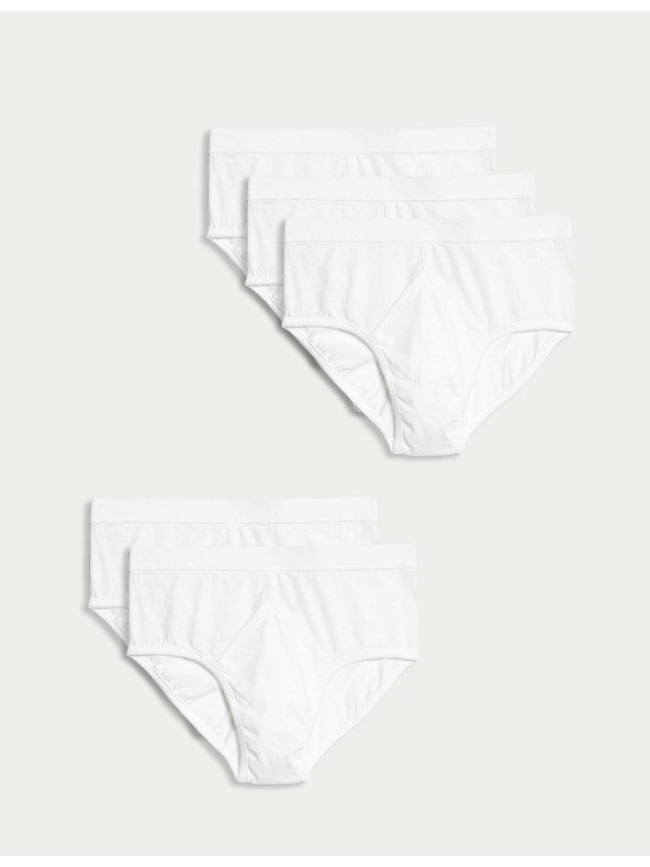 Marks & Spencer Pamučne slip gaćice, 5 kom Marks & Spencer bijela