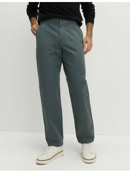 Marks & Spencer Hlače s uzorkom riblje kosti, od čiste pamuke Marks & Spencer zelena