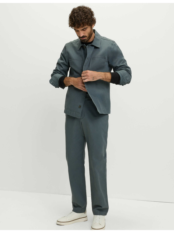 Marks & Spencer Hlače s uzorkom riblje kosti, od čiste pamuke Marks & Spencer zelena