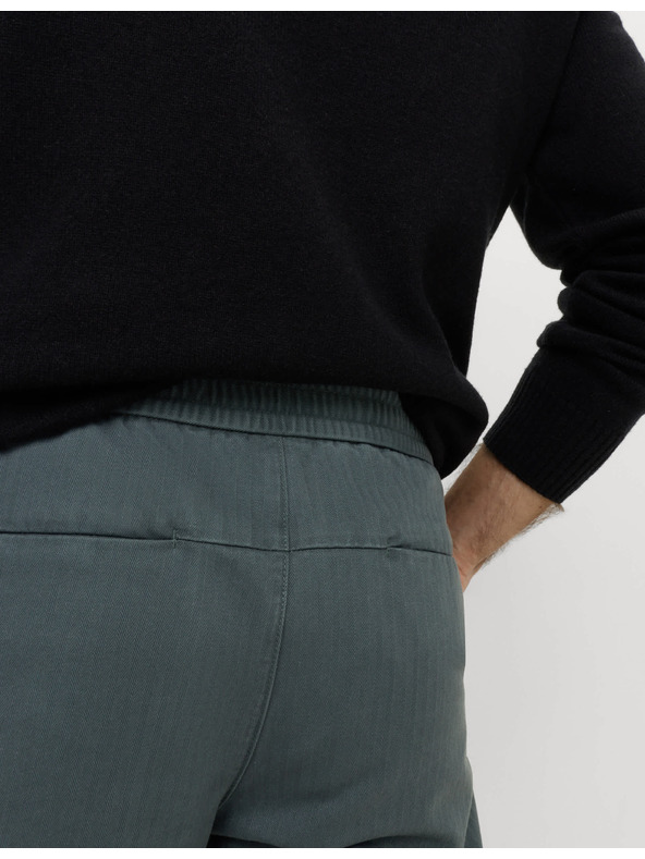 Marks & Spencer Hlače s uzorkom riblje kosti, od čiste pamuke Marks & Spencer zelena