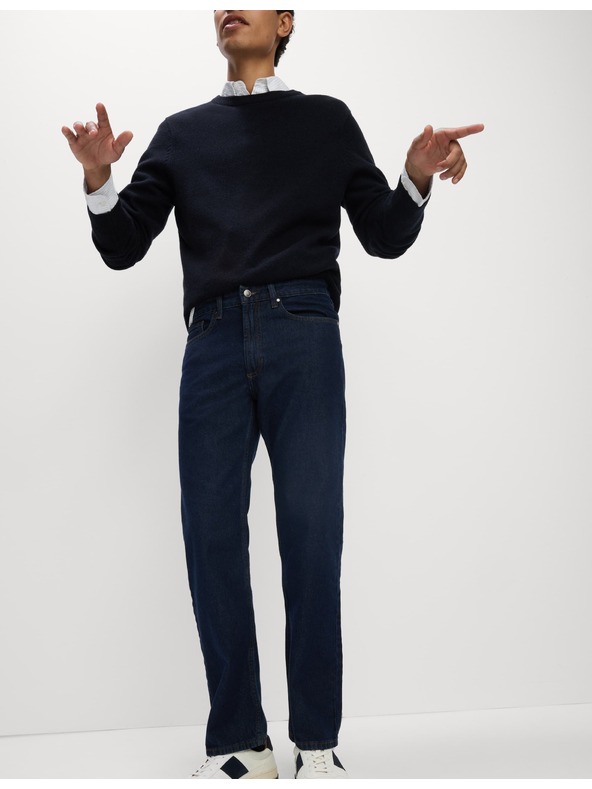 Marks & Spencer Glatke traperice ravnog kroja, od čiste pamuke Marks & Spencer mornarsko plava