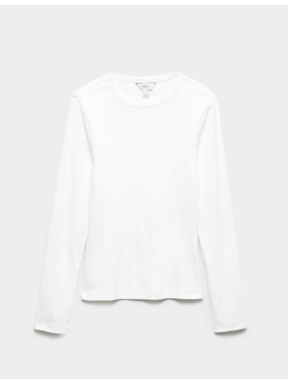 Marks & Spencer Rebrasti top s visokim udjelom pamuka Marks & Spencer bijela