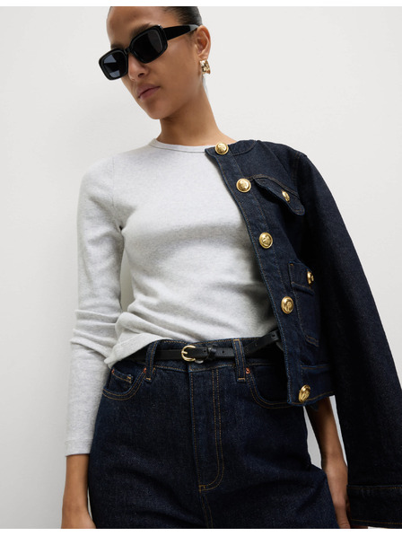 Marks & Spencer Rebrasti top s visokim udjelom pamuka Marks & Spencer siva