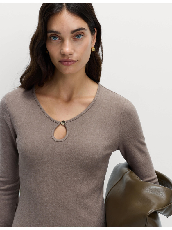 Marks & Spencer Ugodan top s prorezom i proširenim rukavima Marks & Spencer krem