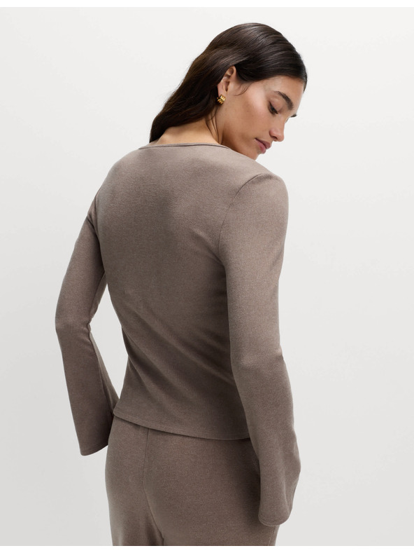 Marks & Spencer Ugodan top s prorezom i proširenim rukavima Marks & Spencer krem