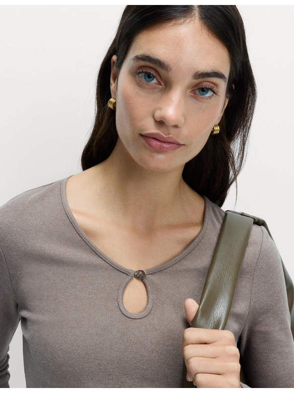 Marks & Spencer Ugodan top s prorezom i proširenim rukavima Marks & Spencer krem