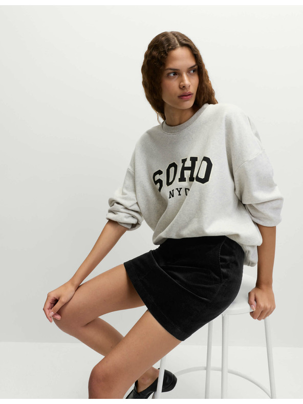 Marks & Spencer Mini suknja A-kroja s visokim udjelom conte Marks & Spencer crna