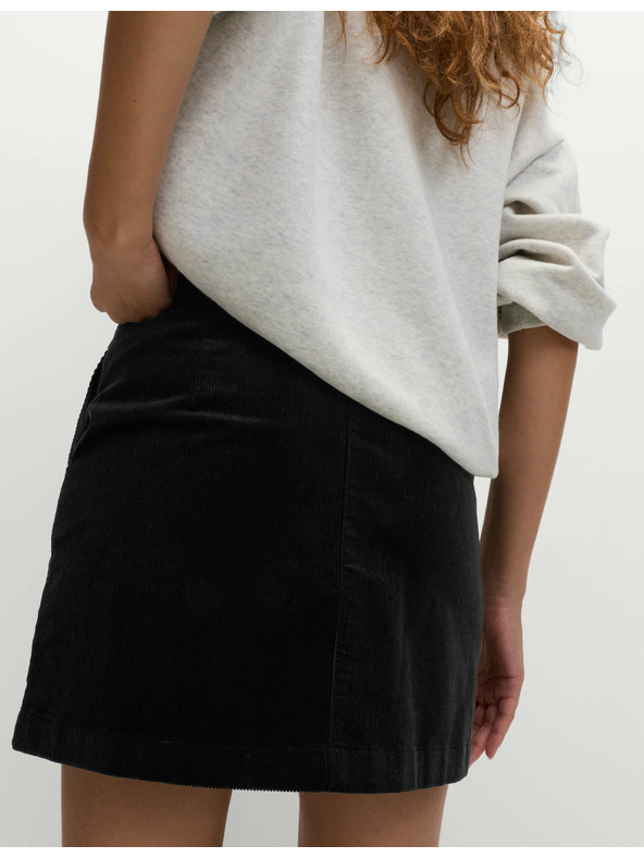 Marks & Spencer Mini suknja A-kroja s visokim udjelom conte Marks & Spencer crna