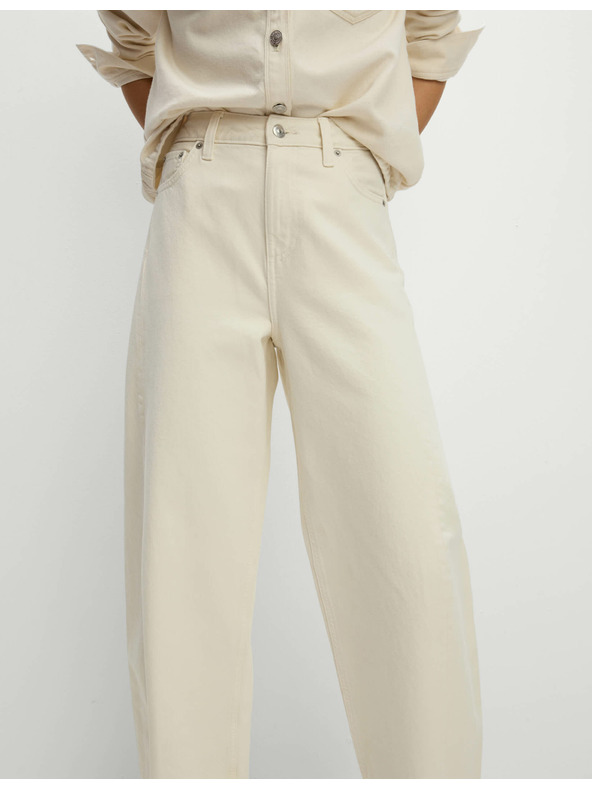 Marks & Spencer Ravne traperice sa srednjim strukom Marks & Spencer krem