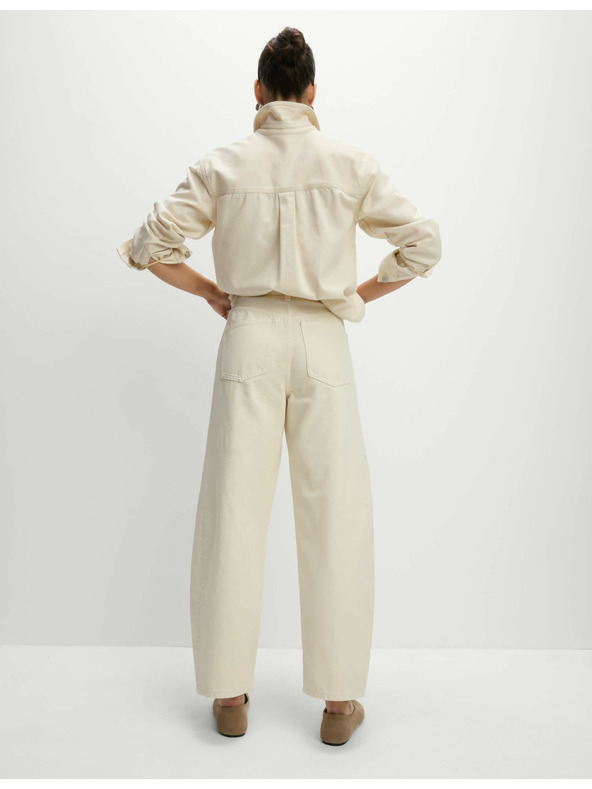 Marks & Spencer Ravne traperice sa srednjim strukom Marks & Spencer krem