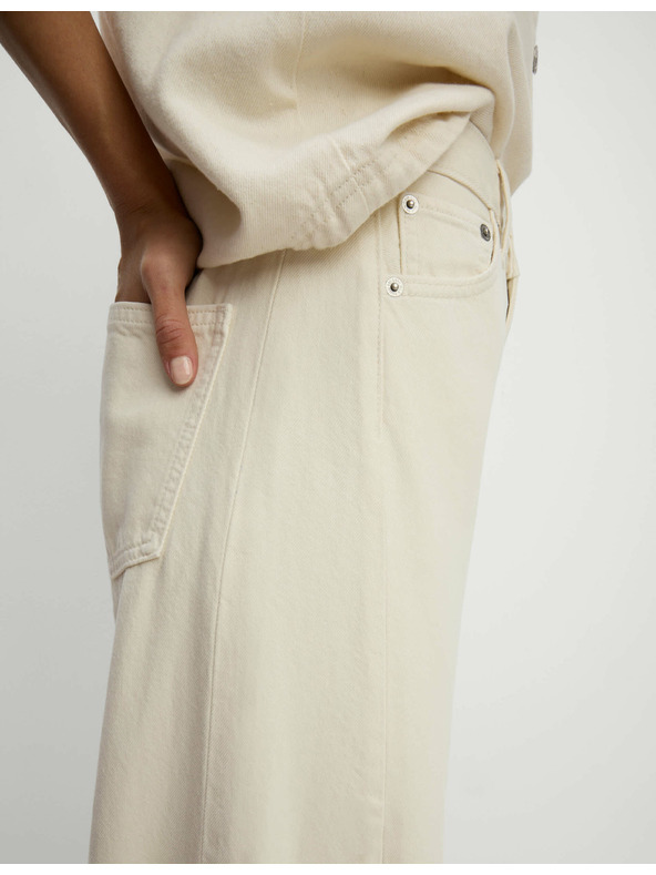 Marks & Spencer Ravne traperice sa srednjim strukom Marks & Spencer krem