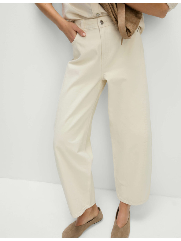 Marks & Spencer Ravne traperice sa srednjim strukom Marks & Spencer krem