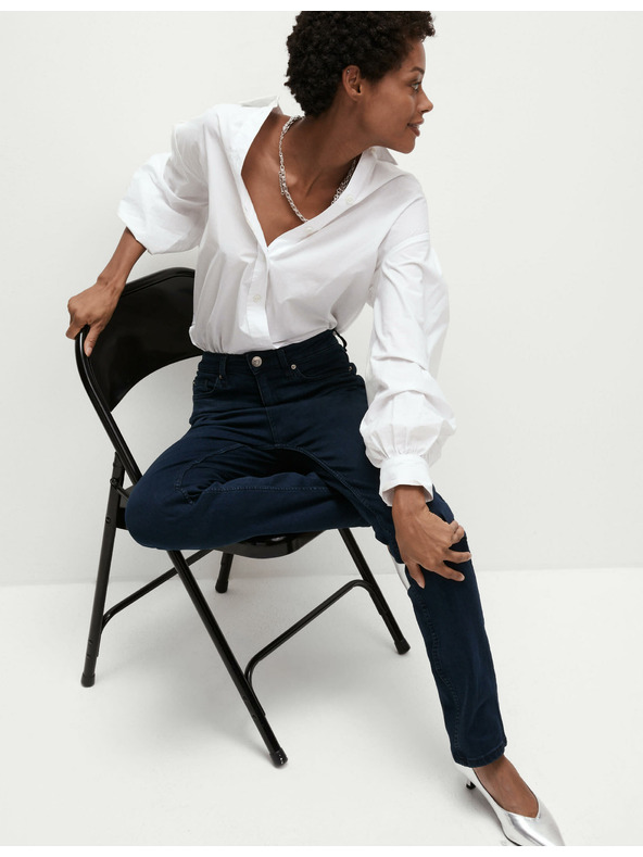 Marks & Spencer Marks & Spencer plave rastezljive ravne traperice Sienna