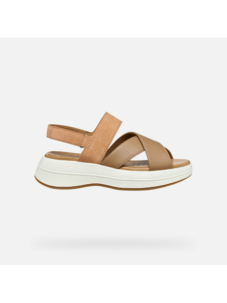 Geox Smeđe ženske sandale Geox Spherica Ecub-3 S