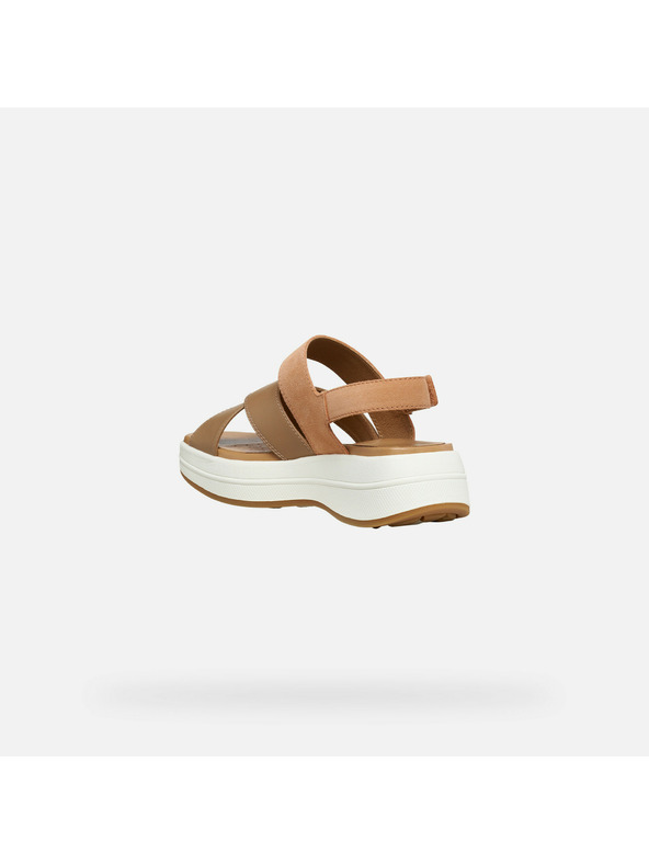 Geox Smeđe ženske sandale Geox Spherica Ecub-3 S