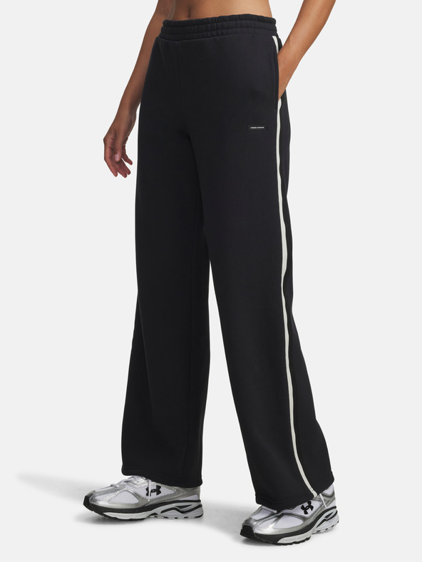 Under Armour Ženske sportske hlače Under Armour Icon HWT Flc Puddle Pant-BLK
