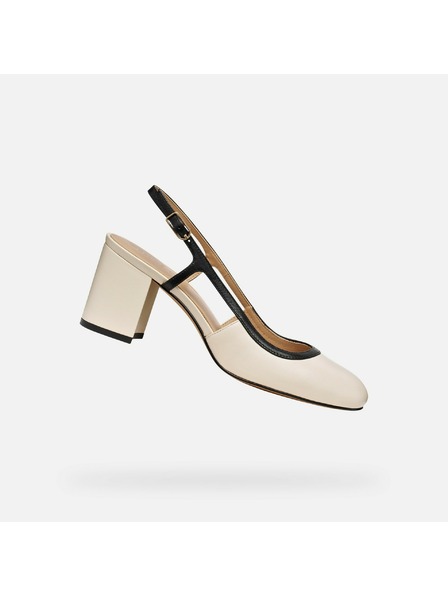 Geox Krem ženska obuća na petu Geox Virnilisa 65