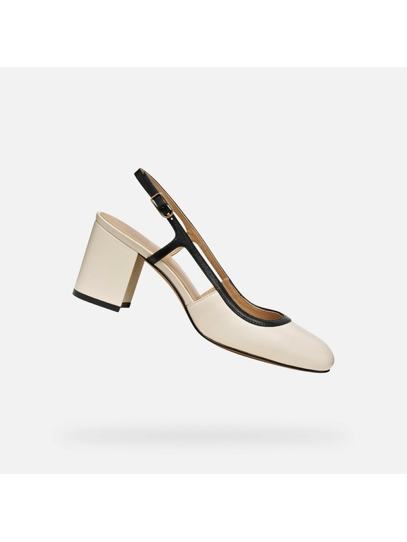 Geox Krem ženska obuća na petu Geox Virnilisa 65